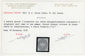 1863 - 15 soldi bruno, dent. 14 ... 