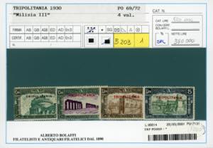 1930 - Milizia III, serie ... 