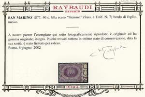 1877 - 40 cent. Stemma (7), ... 