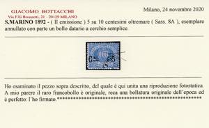 1892 - 5 cent. su 10 cent. ... 