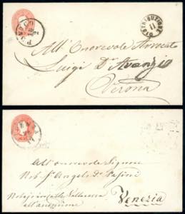 1861 - 5 soldi rosso, busta postale di ... 