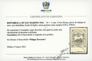 1916 - 10 + 5 cent. Croce Rossa, ... 