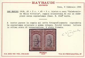 1918 - 45 + 5 cent. Celebrazione ... 