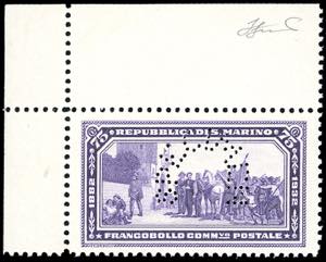 1932 - 75 cent. violetto Garibaldi, saggio ... 