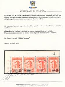 1943 - 10 cent. Ventennale dei ... 