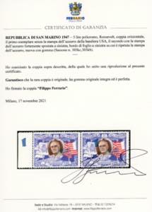 1947 - 5 lire Roosvelt, coppia ... 