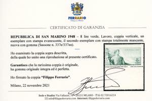 1948 - 8 lire Lavoro, stampa ... 