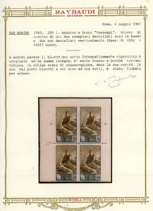 1949 - 200 lire Paesaggi, blocco ... 