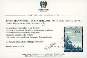 1958 - 500 lire Cupolone, dent. 14 ... 