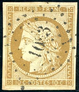 FRANCIA 1849 - 10 cent. Ceres (1), usato, ... 