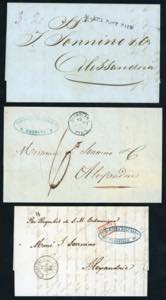 FRANCIA LEVANTE 1843/44 - Tre lettere ... 