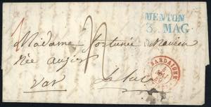 MONACO 1849 - Lettera prefilatelica da ... 