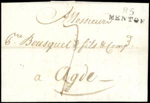 MONACO 1908 - Lettera prefilatelica da ... 