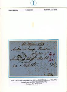 RUSSIA UCRAINA 1840/61 - Tre ... 