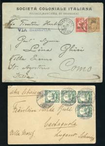 CHINA 1908/1912 - Due buste affrancate ... 