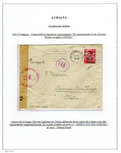 LUBIANA OCCUPAZIONE ITALIANA 1941 ... 