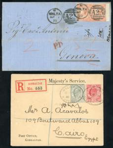 MALTA/GIBILTERRA 1907/1917 - Otto ... 