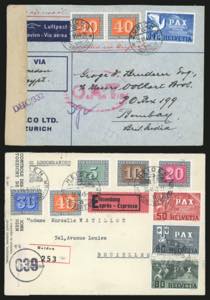 SVIZZERA 1945/1946 - Otto lettere ... 