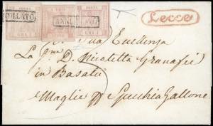 1858 - 1 grano rosa chiaro, due esemplari di ... 
