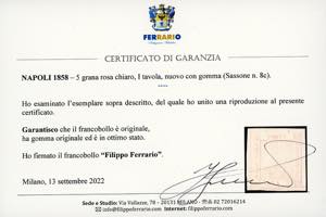 1858 - 5 grana rosa chiaro, I ... 