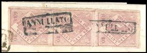 1858 - 20 grana rosa brunastro, I ... 