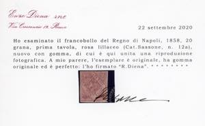 1859 - 20 grana rosa lillaceo, I ... 