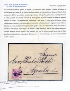 1860 - 2 grana violetto, falso per ... 
