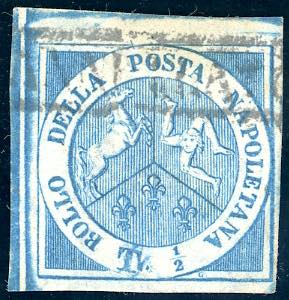 1860 - 1/2 tornese azzurro Trinacria (15), ... 