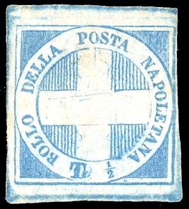 1860 - 1/2 tornese azzurro chiaro Crocetta ... 