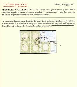 1861 - 1/2 tornese verde giallo ... 