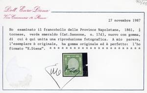 1861 - 1/2 tornese verde smeraldo ... 