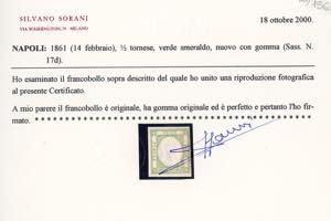 1861 - 1/2 tornese verde smeraldo ... 