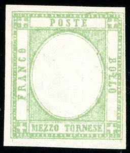 1861 - 1/2 tornese verde smeraldo (17d), ... 