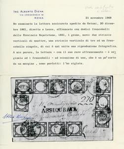 1861 - 1 grano nero intenso (19c), ... 