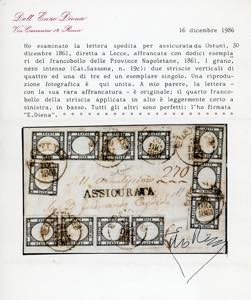 1861 - 1 grano nero intenso (19c), ... 