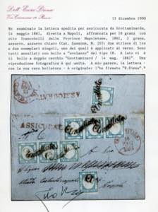 1861 - 2 grana azzurro chiaro ... 