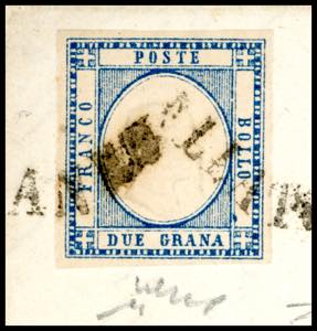 1861 - 2 grana azzurro chiaro, ... 