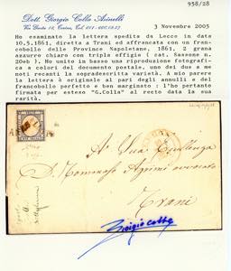 1861 - 2 grana azzurro chiaro, ... 