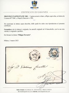 1861 - 2 grana azzurro chiaro, ... 