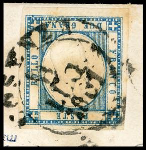 1861 - 2 grana azzurro chiaro, ... 