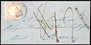 1861 - 5 grana lilla (21c), perfetto, su ... 