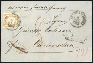 1861 - 10 grana bistro oliva (22b), ... 