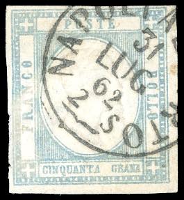 1861 - 50 grana azzurro grigio (24c), ... 