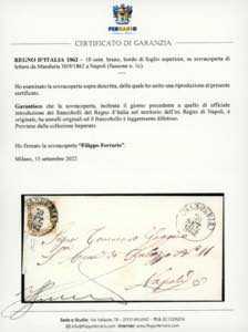 1862 - 10 cent. bruno (Regno 1c), ... 