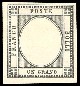 PROVE DI STAMPA 1861 - 1 grano nero (19), ... 