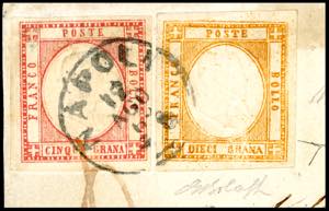 1862 - 10 grana arancio, falso per ... 