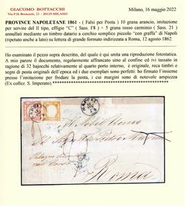 1862 - 10 grana arancio, falso per ... 