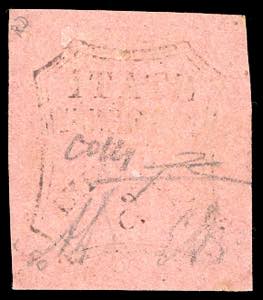 1853 - 6 cent. rosa vivo (1), ... 