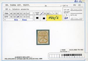 1859 - 80 cent. bistro arancio ... 