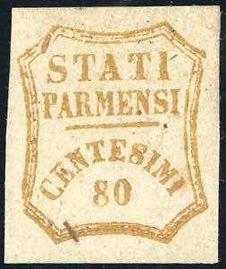 1859 - 80 cent. bistro arancio (18b), pos. ... 